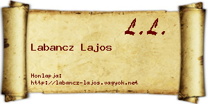Labancz Lajos névjegykártya